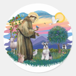 Sticker Rond Schnauzer (naturel #2)