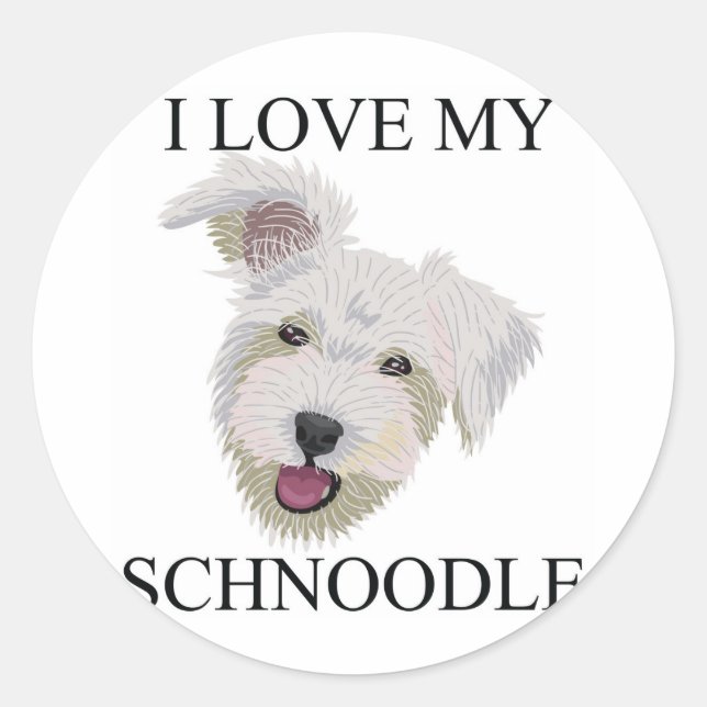 Sticker Rond SCHNOODLE Love ! (Devant)