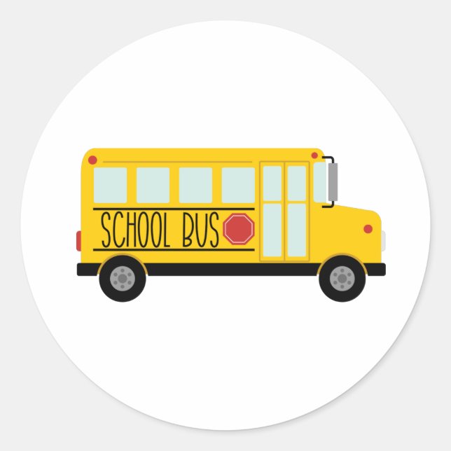 Sticker Rond School Bus (Devant)