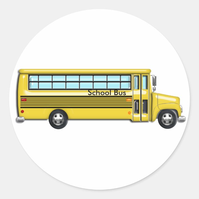 Sticker Rond School Bus (Devant)