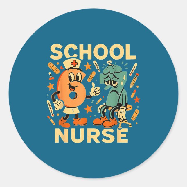 Sticker Rond School Nurse 67 Medical Magic (Devant)