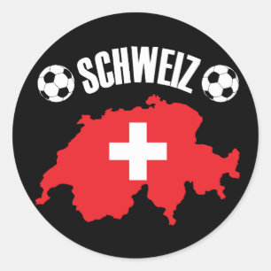 Sticker Rond Schweiz Suisse Football