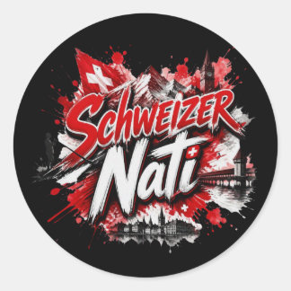 Sticker Rond Schweizer Nati - le surnom de l'équipe suisse