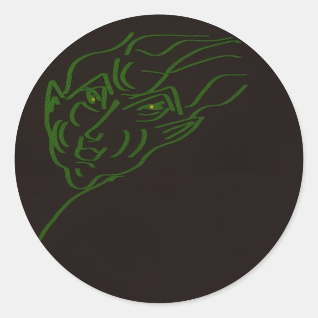 Sticker Rond Sci-fi Creature   (Devant)