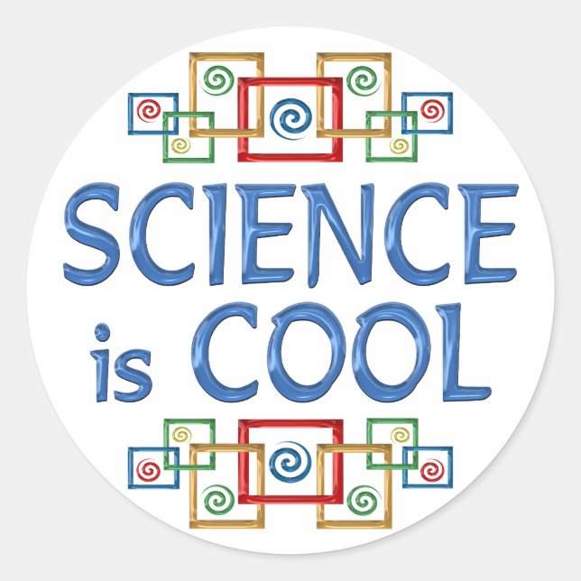 Sticker Rond Science cool (Devant)