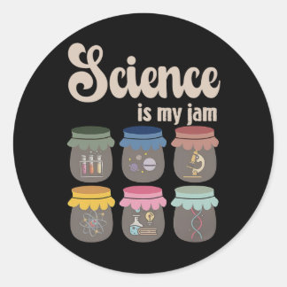 Sticker Rond Science Is My Jam Teacher Stem Student Education L