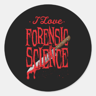 Sticker Rond Science Légale Pour Un Enquêteur Légal