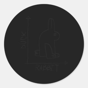 Sticker Rond Science Nerd Canard Rabbit physique Geek de mathém