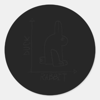 Sticker Rond Science Nerd Canard Rabbit physique Geek de mathém