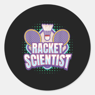 Sticker Rond Scientifique de raquette de Badminton I Raquette d