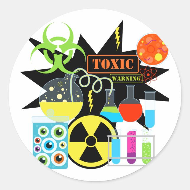 Sticker Rond Scientifique Mad (Devant)
