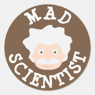 Sticker Rond Scientifique Mad