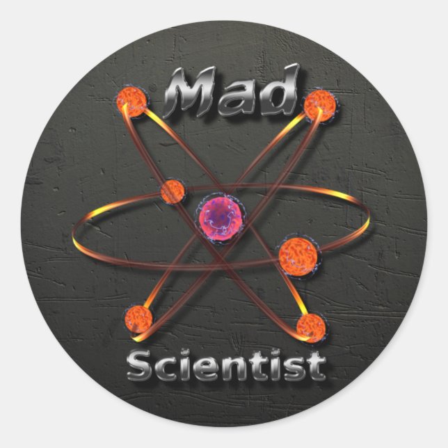 Sticker Rond Scientifique Mad (Devant)