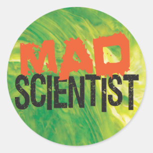 Sticker Rond Scientifique Mad