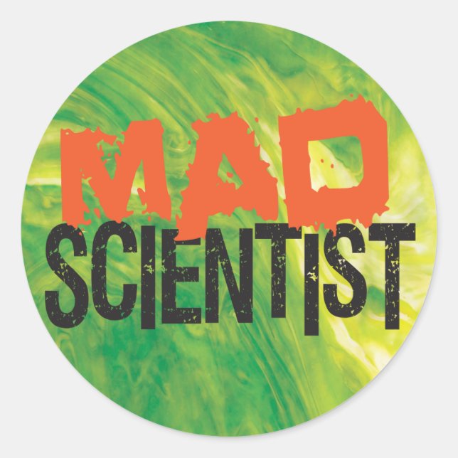 Sticker Rond Scientifique Mad (Devant)