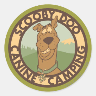 Sticker Rond Scooby-Doo "Canine Camping"