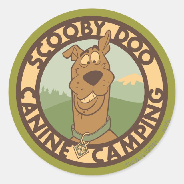 Sticker Rond Scooby-Doo "Canine Camping" (Devant)