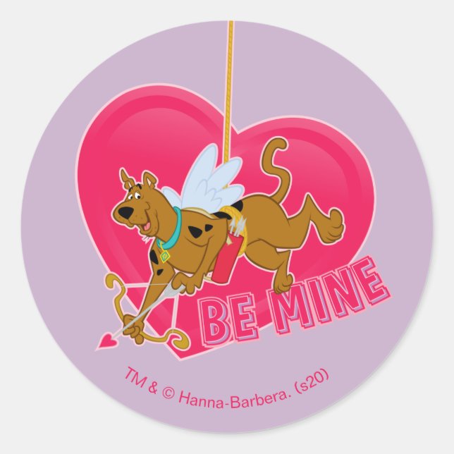 Sticker Rond Scooby-Doo Cupid - Soyez mien (Devant)