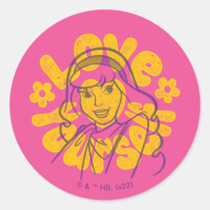 Sticker Rond Scooby-Doo   Daphné Vous Aimez