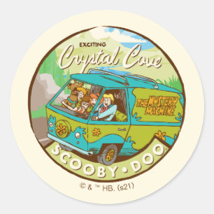 Sticker Rond Scooby-Doo   Gang Traversant "Crystal Cove"