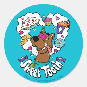 Sticker Rond Scooby-Doo "pied de mouton "