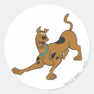 Sticker Rond Scooby-Doo prêt à jouer