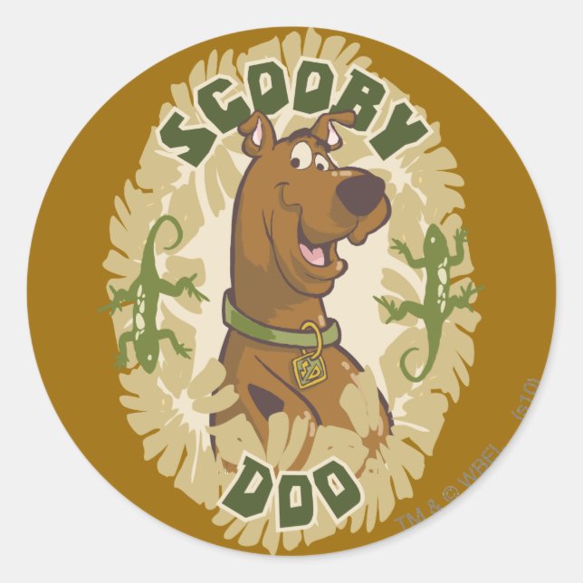 Sticker Rond Scooby-Doo Safari Graphisme (Devant)