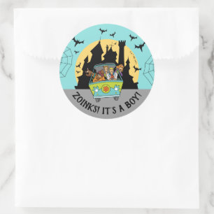 Sticker Rond Scooby-Doo Spooktacular Halloween Baby shower