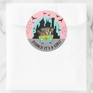 Sticker Rond Scooby-Doo Spooktacular Halloween Baby shower