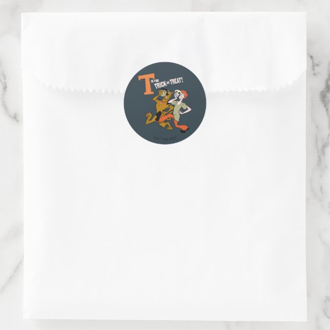 Sticker Rond Scooby-Doo | T est pour les essais (Sac)
