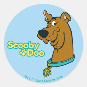 Sticker Rond Scooby-Doo Winking