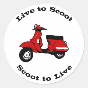 Sticker rond Scoot en direct