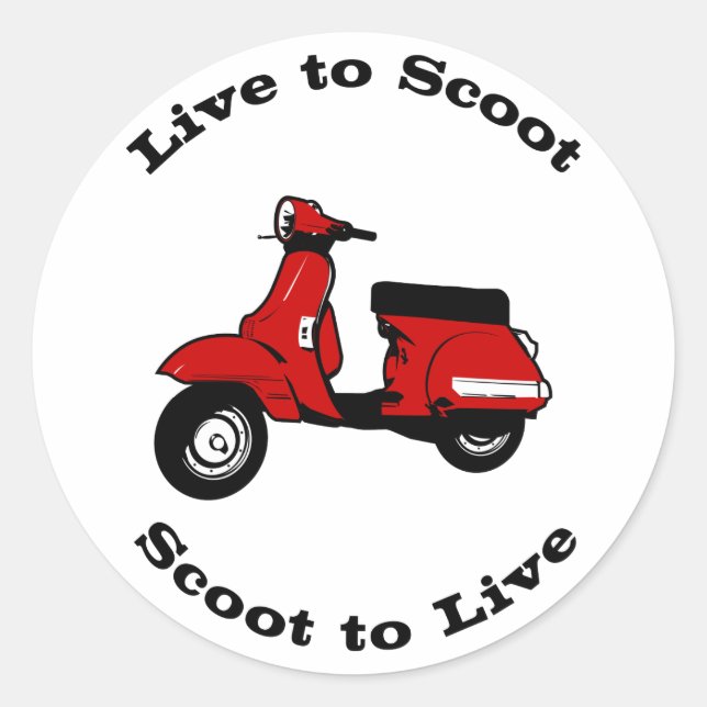Sticker rond Scoot en direct (Devant)