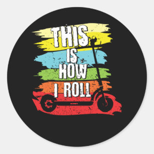Sticker Rond Scooter Comment je roule