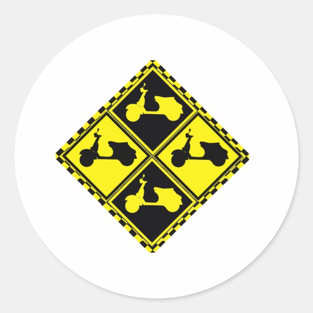 Sticker Rond Scooter Mania ! (Devant)