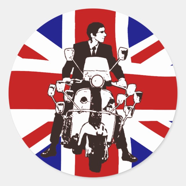 Sticker Rond Scooter Rider UJ 2 (Devant)