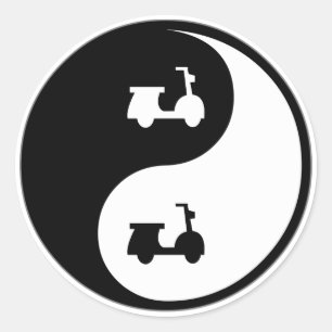 Sticker Rond Scooters de Yin Yang
