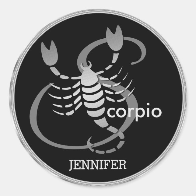 Sticker Rond Scorpio ♏ - Symbole Zodiaque (Devant)