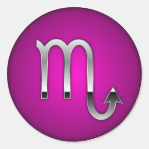 Sticker Rond Scorpio - Symbole zodiaque