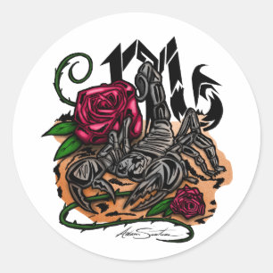 Sticker Rond Scorpio - Zodiac
