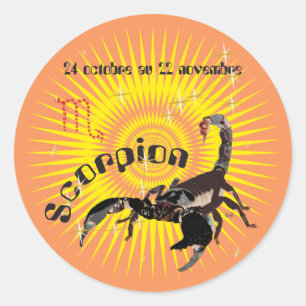 Sticker Rond Scorpion 24 octobre 22 novembre