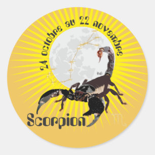 Sticker Rond Scorpion 24 octobre 22 novembre
