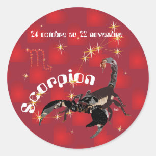 Sticker Rond Scorpion 24 octobre 22 novembre