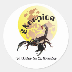 Sticker Rond Scorpion 24 octobre au 22 novembre
