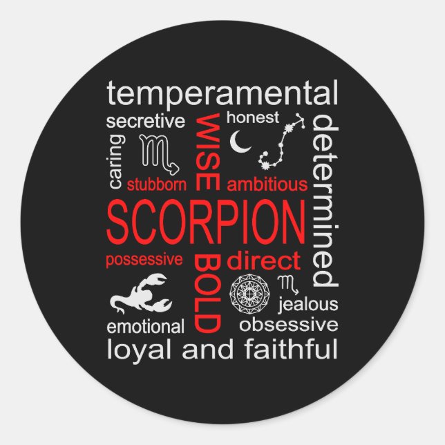 Sticker Rond Scorpion signe zodiaque (Devant)