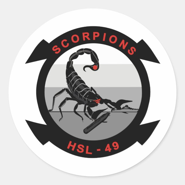 Sticker Rond Scorpions HSL-49 (Devant)