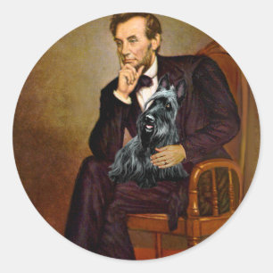 Sticker Rond Scottish Terrier 3 - Lincoln
