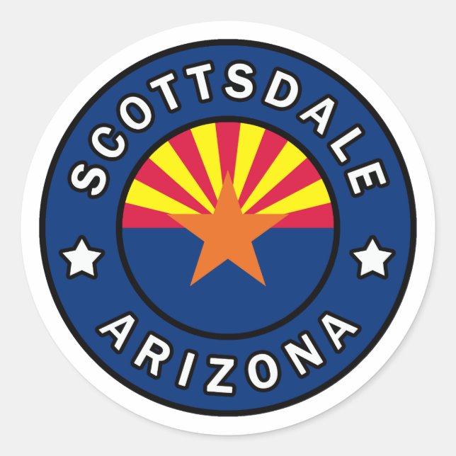 Sticker Rond Scottsdale Arizona (Devant)