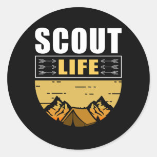 Sticker Rond Scout Life  Cadeau de scouts de camping