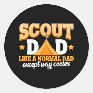 Sticker Rond Scout Papa Comme Un Papa Normal Sauf Way Glacière
